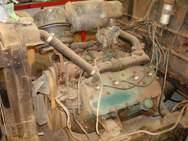 1937 Cadillac engine before going to the restorer.