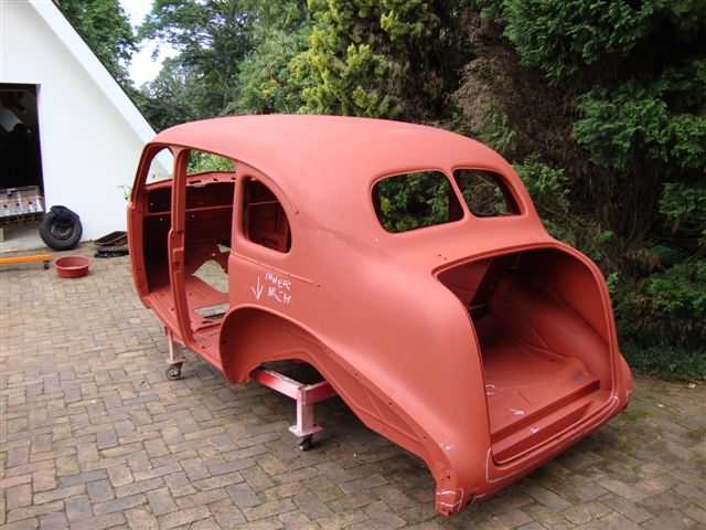 1937 cadillac getting sanding