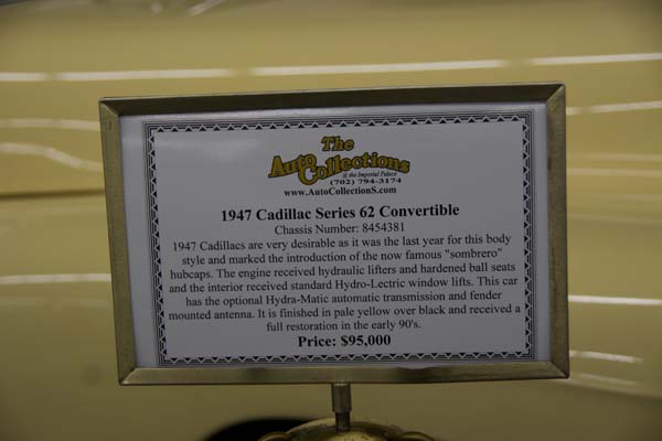 1947 cadillac sign