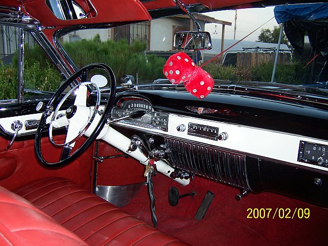 picture of an interior of a 1950 Cadillac 