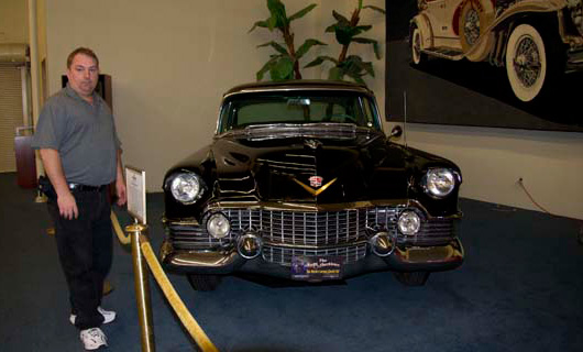 vinny standing in front of a classic cadillac in Las Vegas