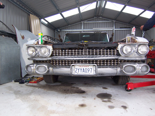 Bumper removed on Pauls 1959 Cadillac Its time to get serious with it Bumper removed on Pauls 1959 Cadillac Its time to get serious with it