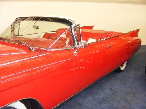 Drivers side of a 1959 Cadillac convertible 