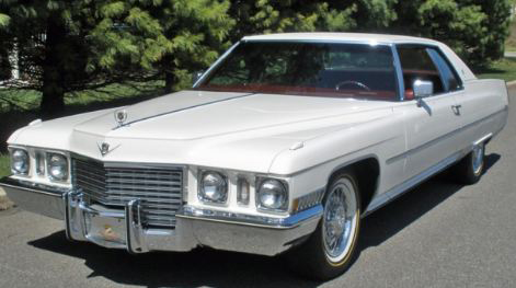 picture of a white 1972 cadillac The 1972 year marked the 70th Anniversary