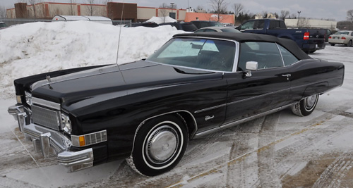 Black 1974 Cadillac Eldorado As a result of the Arab Oil embargo 