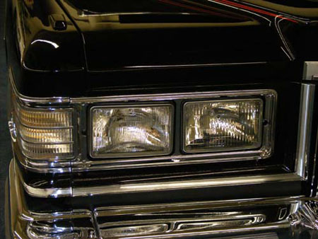 Headlights on a 1976 Cadillac