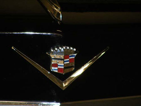Cadillac emblem on a 1976 Cadillac