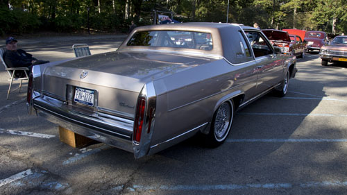 Passenger side rear of a 1982 Cadillac at the east coast car association show.