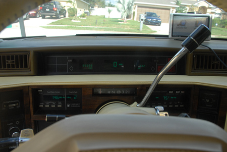 1989 cadillac sedan deville dashboard with gps.