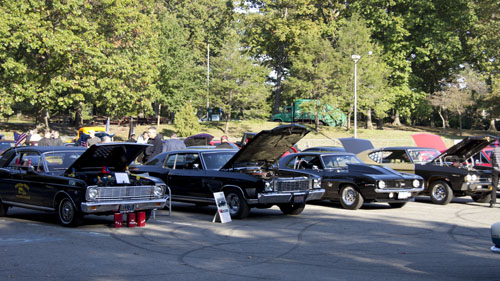 Muscle cars at the car show in queens new york