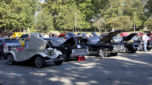 classic cars at the east coast car association car show.