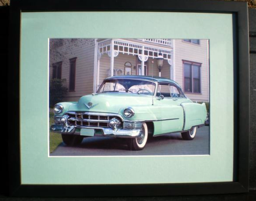 Picture of a 1953 Cadillac in a nice frame.