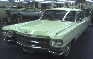 Picture of a white 1963 Cadillac