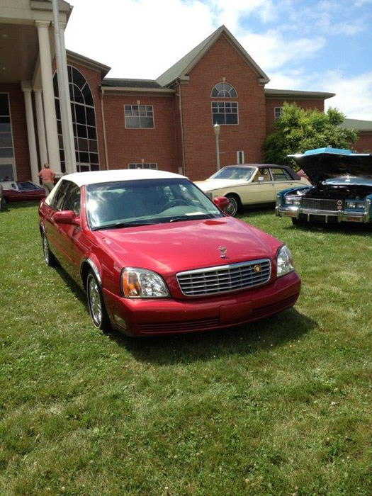 Red Cadillac convertible