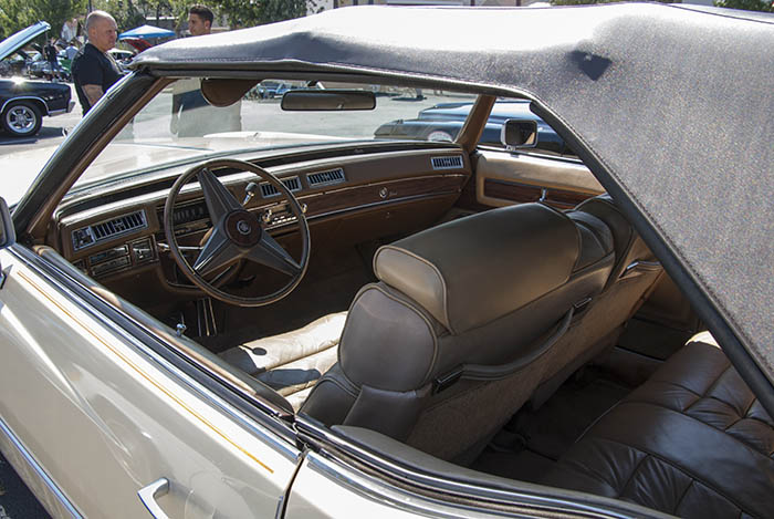 Inside a 1976 Cadillac Eldorado convertible