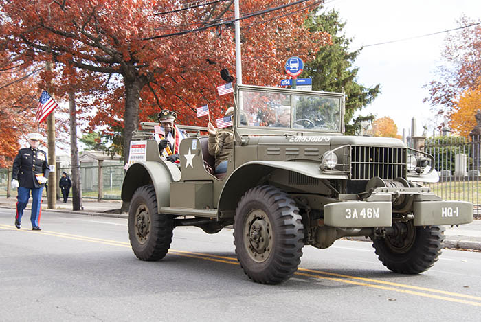 Grand Marshalls in Army jeep