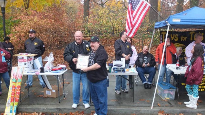 Vinny getting an award