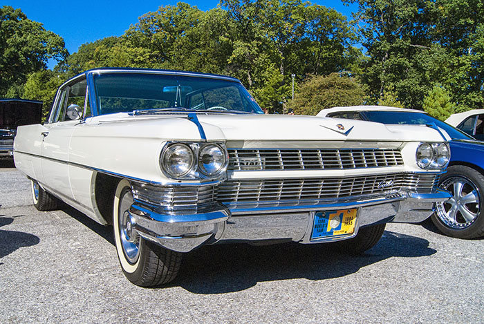 White 1960's cadillac