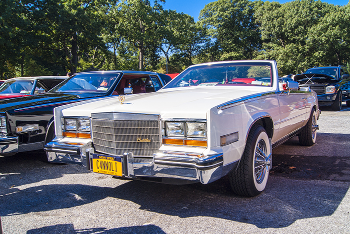white cadillac convertible