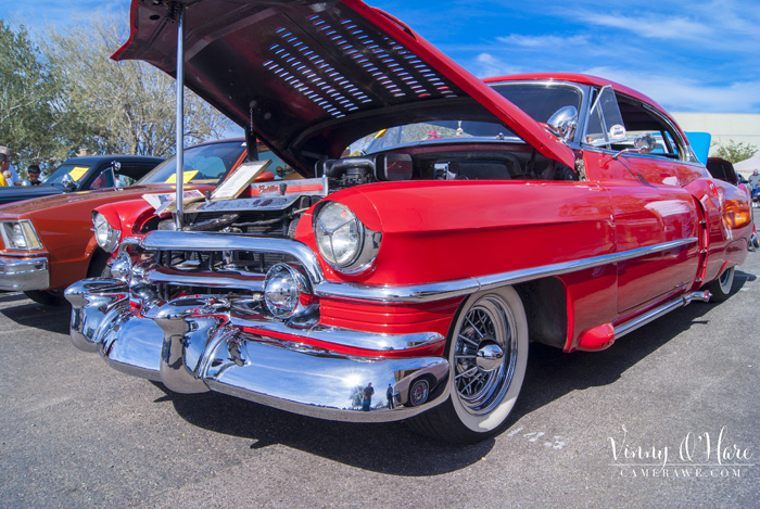 1950 cadillac with hood open