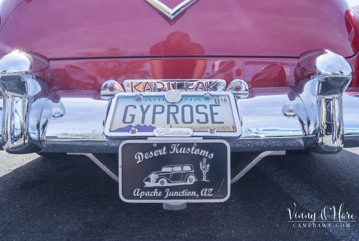 desert kustoms plate on Cadillac