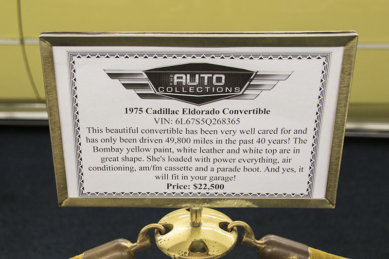 1975 Cadillac sign details